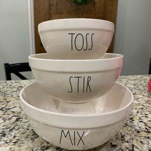 Hard to find Rae Dunn Mixing Bowl (Mix, Stir, Toss)